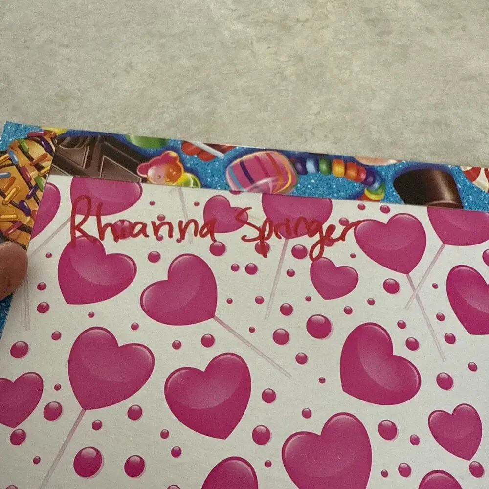 Lot Of 2 Lisa Frank folders Leopard Puppy Dog Ice Cream Treats 2014 Colorful ￼